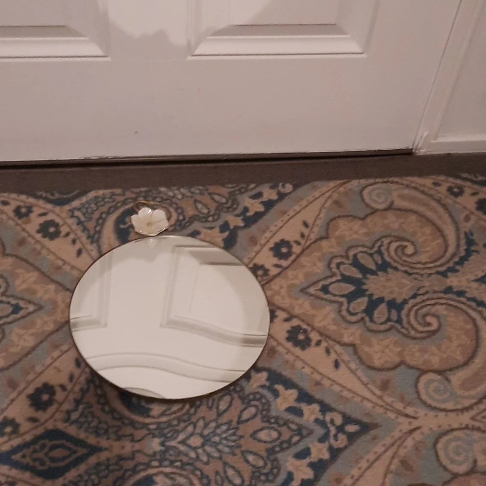 Anthropologie Paige Ceramic Flower Mirror